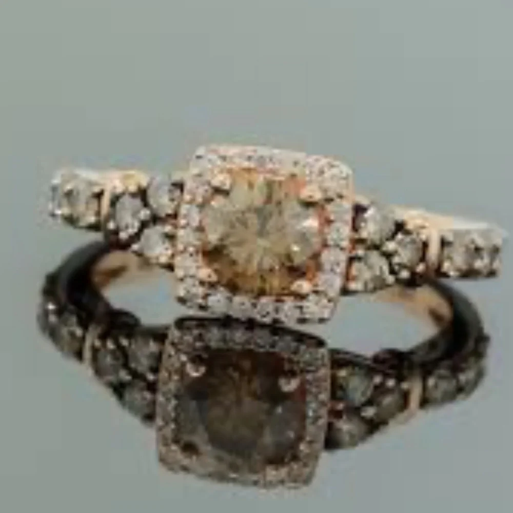 Chocolate diamond 14 K rose gold Levian ring - Picture 7 of 15